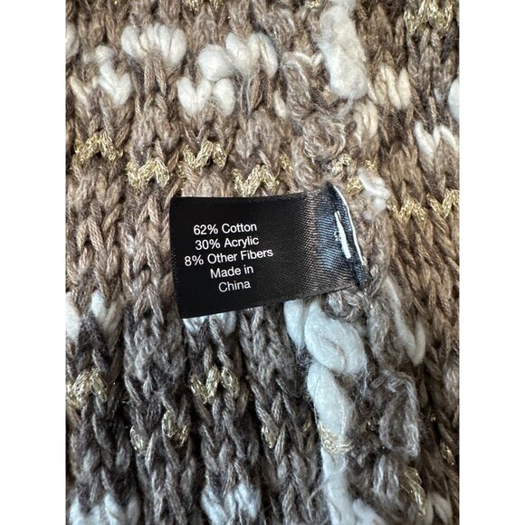 Lane Bryant Open Front Cardigan Sweater With White & Gold Accents Size 14/16 - Picture 8 of 11